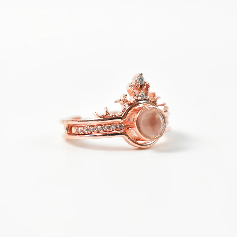 King Crown I Love You Word In 100 Languages Gift Ring - Image 4