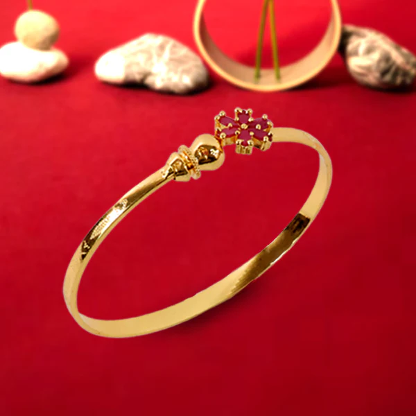 Fashion Latest Traditional Design Gold Plated Adjustable Bracelet Bangles for Women - Image 4
