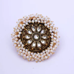 white guchha ring Alloy Gold Plated Ring