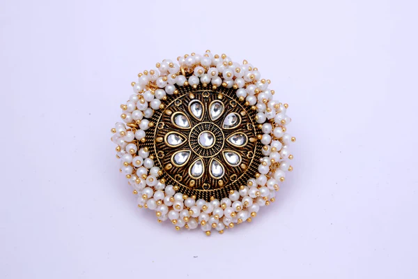 white guchha ring Alloy Gold Plated Ring