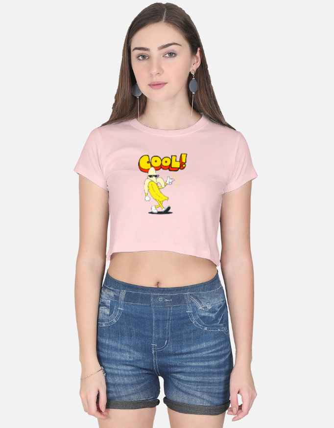 Cool Banana Print Crop Top - Image 4