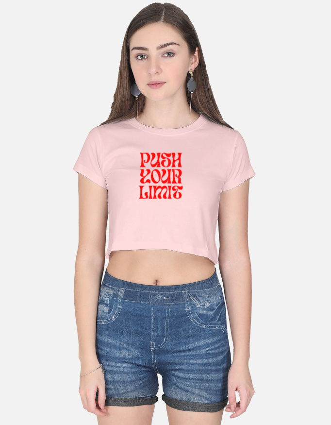 Push Your Limits Print Crop Top - Image 4
