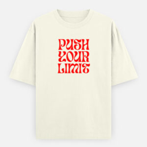 Push Your Limit Print Oversized Classic T-Shirt