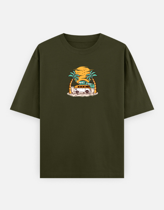 Summer Vibes Print Oversized Classic T-Shirt - Image 7