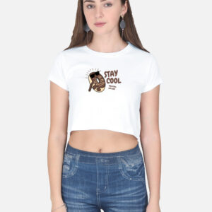 Stay Cool Print Crop Top
