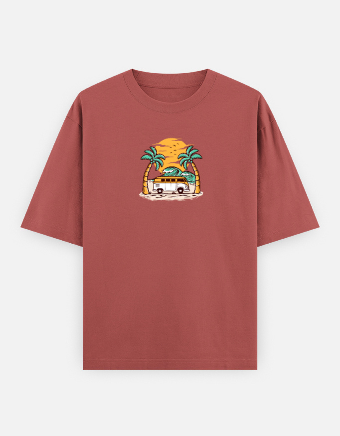 Summer Vibes Print Oversized Classic T-Shirt - Image 8
