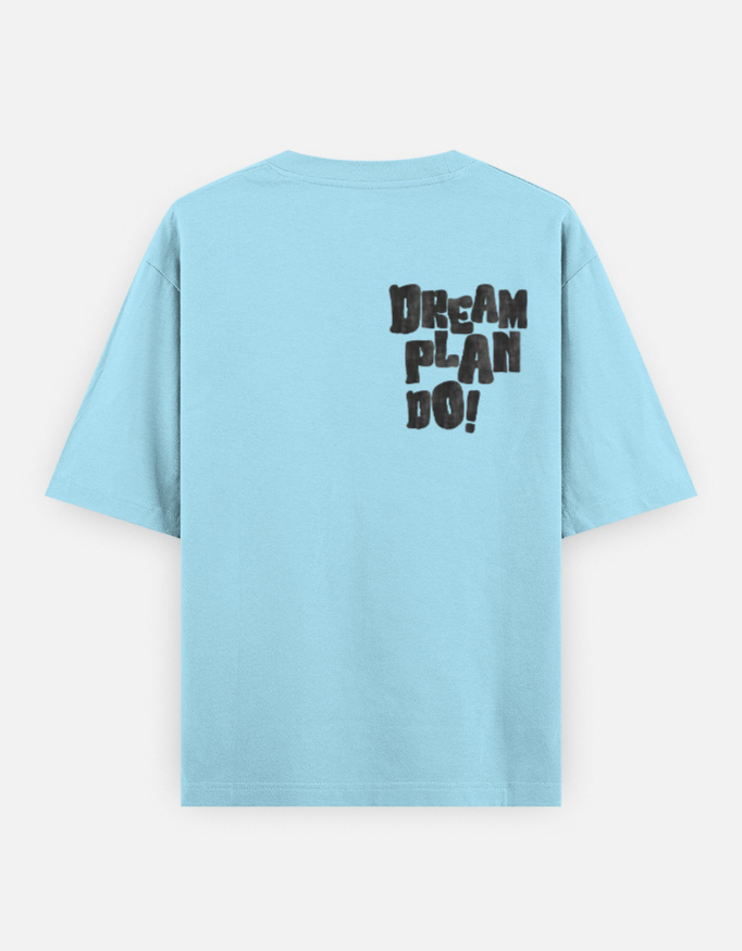Dream Plan Print Oversized Classic T-Shirt - Image 3