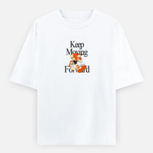 keep Moving Print Oversized Classic T-Shirt