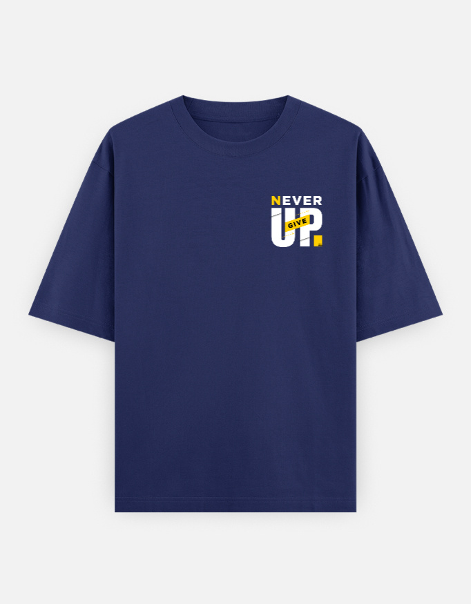 Never Give Up Oversized Classic T-Shirt - Image 5