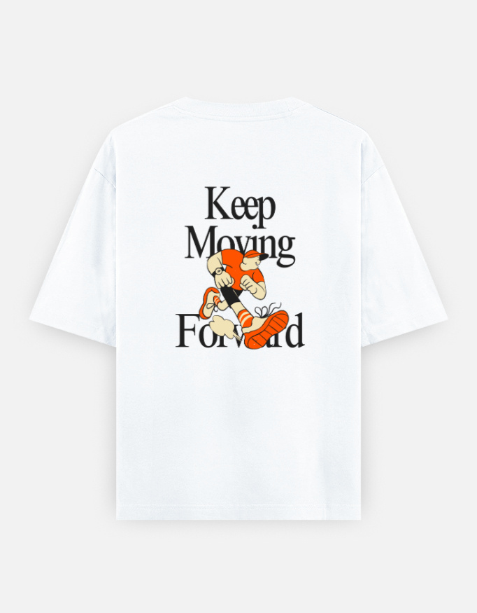 keep Moving Print Oversized Classic T-Shirt - Image 7