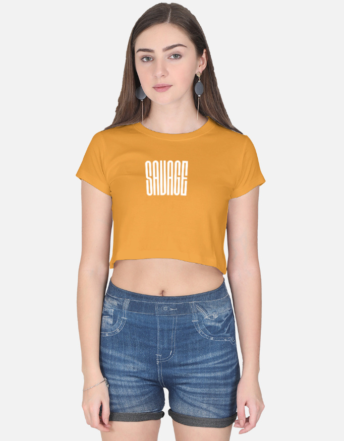 Savage Print Crop Top - Image 5