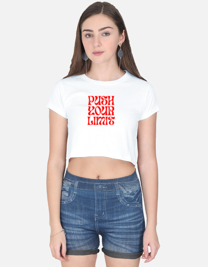 Push Your Limits Print Crop Top - Image 7