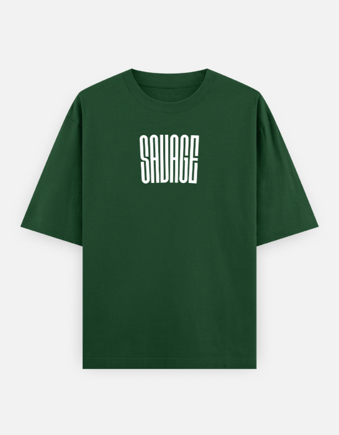 Savage Print Oversized Classic T-Shirt