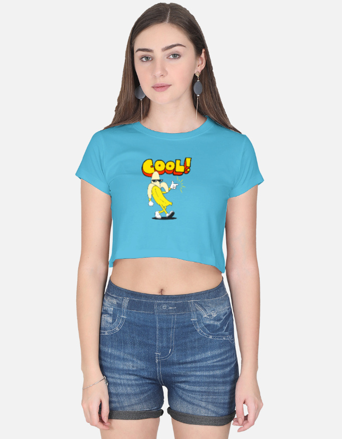 Cool Banana Print Crop Top - Image 6