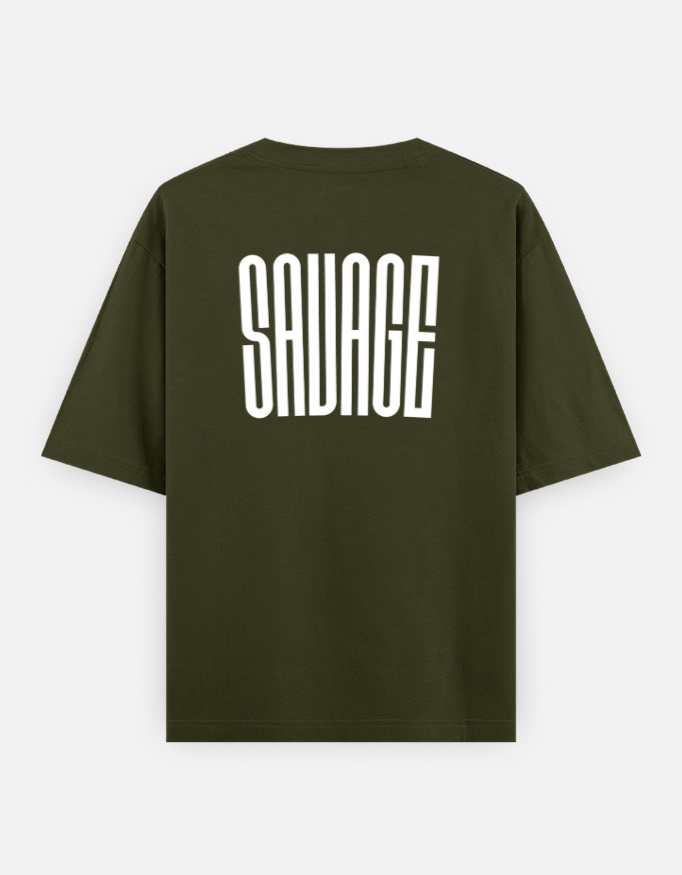 Savage Print Oversized Classic T-Shirt - Image 19