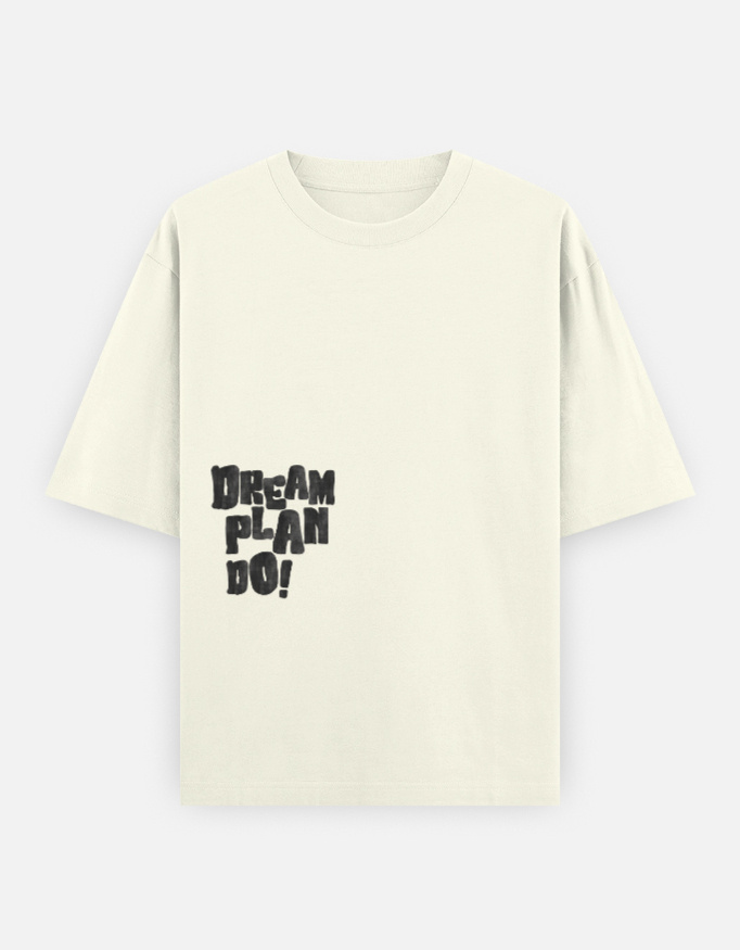 Dream Plan Print Oversized Classic T-Shirt - Image 2