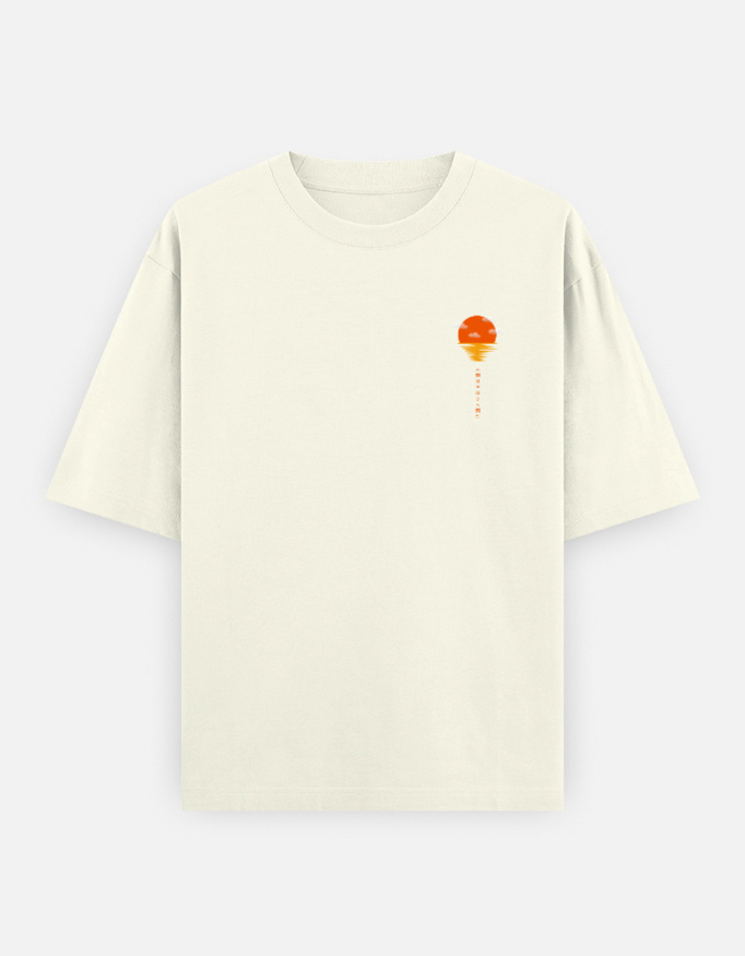 Sunset Print Oversized Classic T-Shirt - Image 3