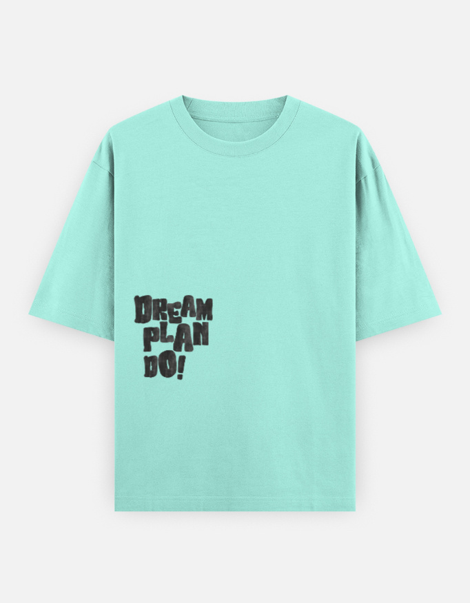 Dream Plan Print Oversized Classic T-Shirt - Image 11
