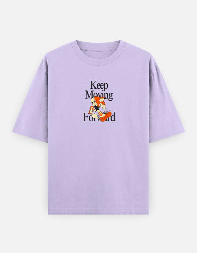 keep Moving Print Oversized Classic T-Shirt - Image 11