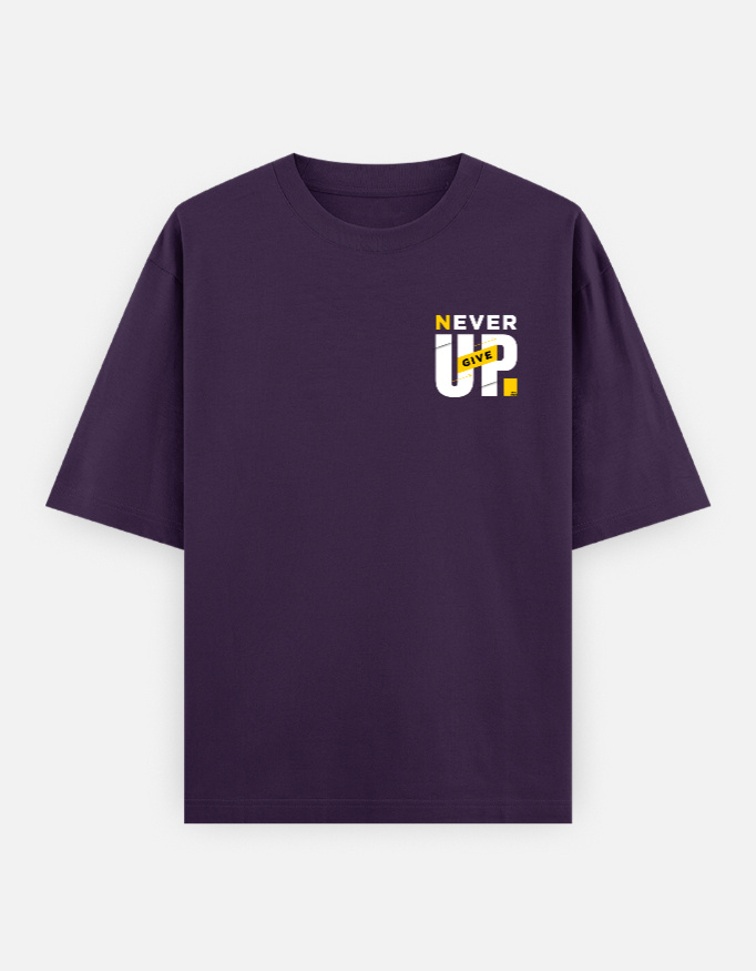 Never Give Up Oversized Classic T-Shirt - Image 7