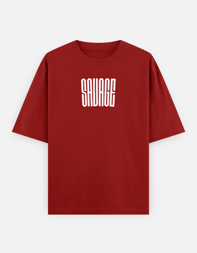 Savage Print Oversized Classic T-Shirt - Image 6