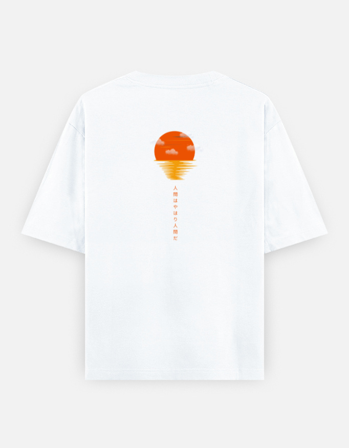 Sunset Print Oversized Classic T-Shirt