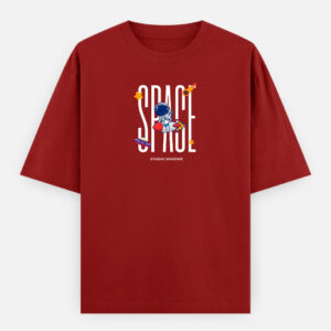 Space Print Oversized Classic T-Shirt