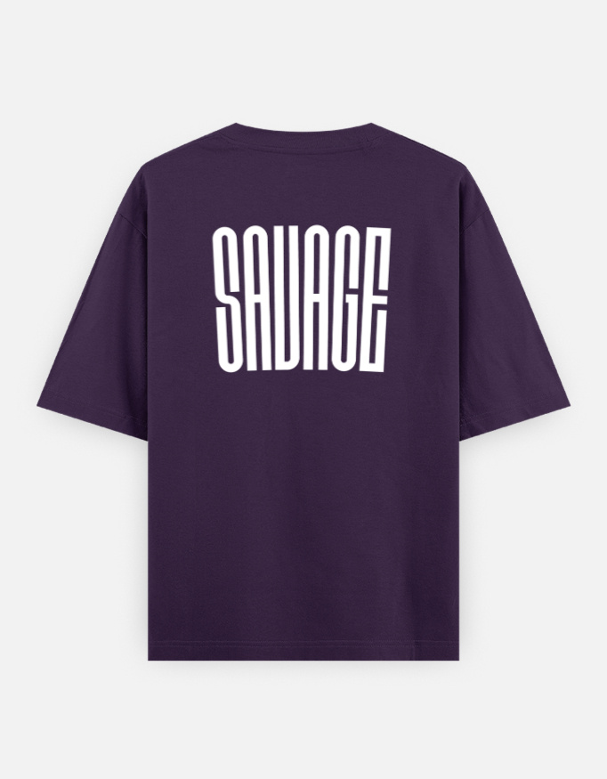 Savage Print Oversized Classic T-Shirt - Image 17