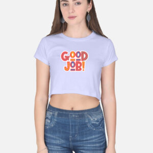 Good Job Print Crop Top