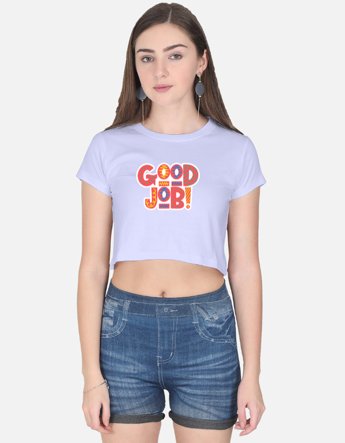 Good Job Print Crop Top