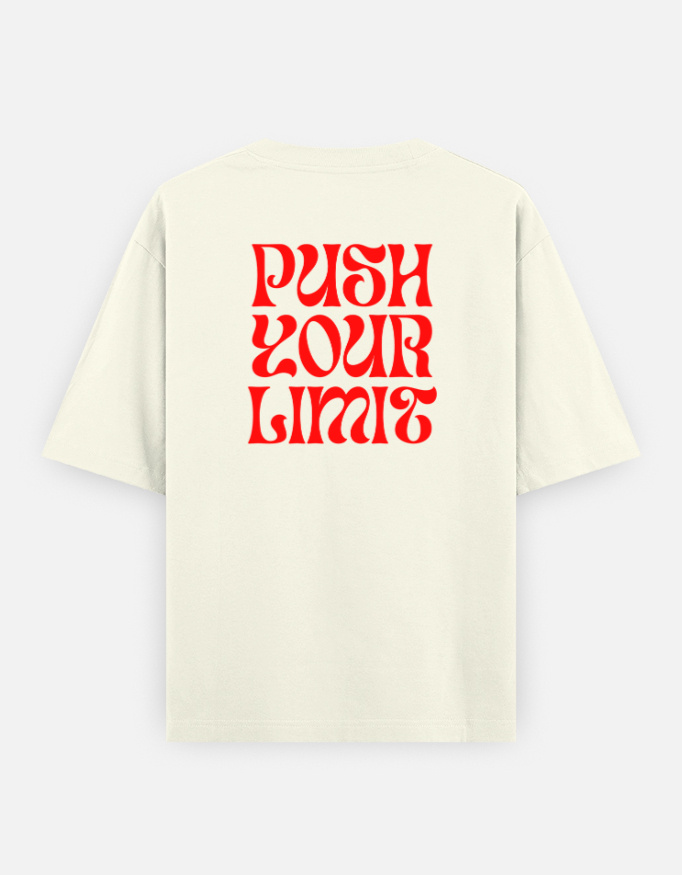 Push Your Limit Print Oversized Classic T-Shirt - Image 2