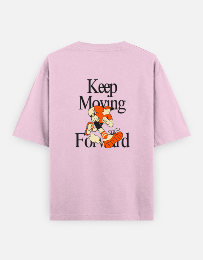 keep Moving Print Oversized Classic T-Shirt - Image 6
