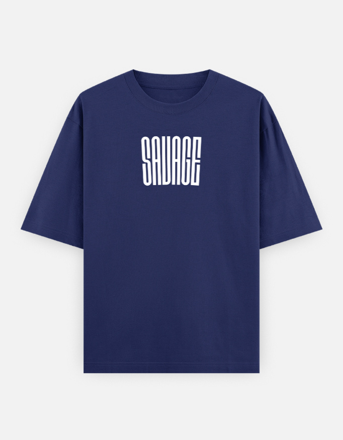 Savage Print Oversized Classic T-Shirt - Image 2