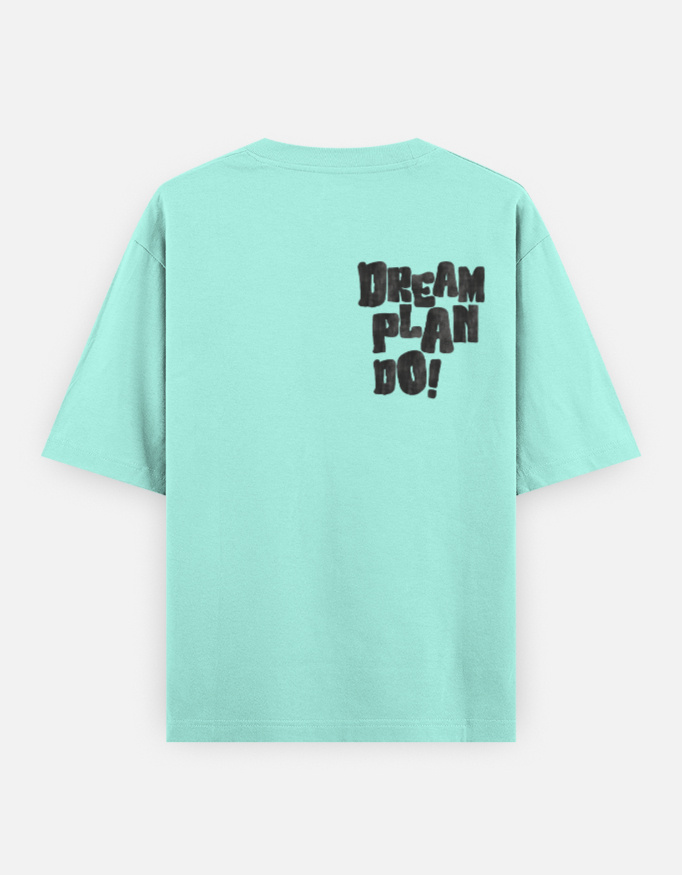 Dream Plan Print Oversized Classic T-Shirt - Image 4