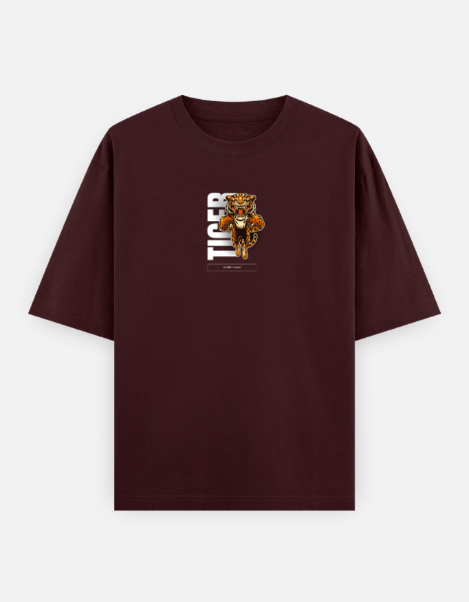 Tiger Print Oversized Classic T-Shirt - Image 2