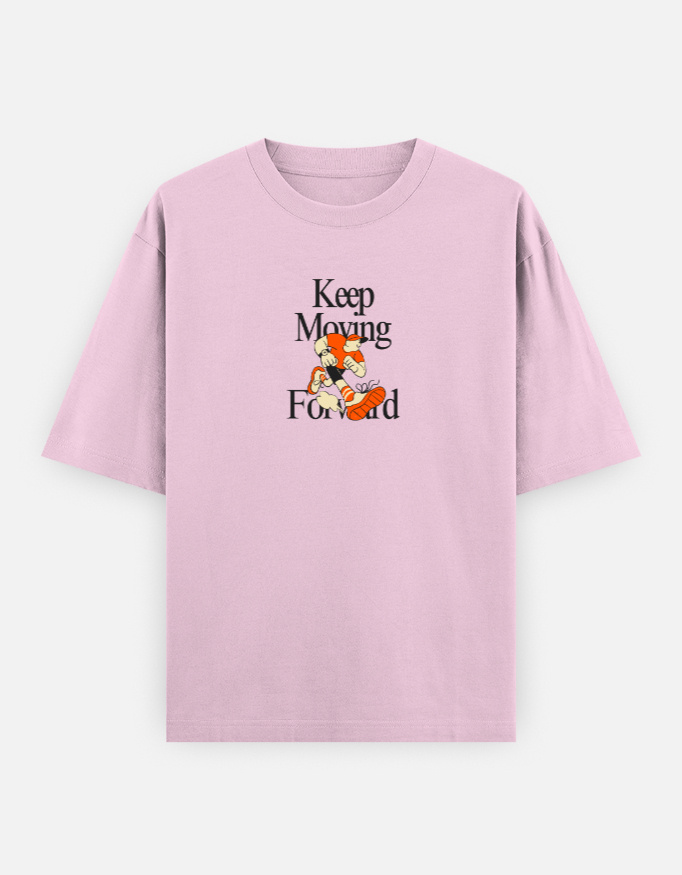 keep Moving Print Oversized Classic T-Shirt - Image 12