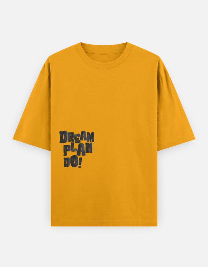 Dream Plan Print Oversized Classic T-Shirt - Image 14