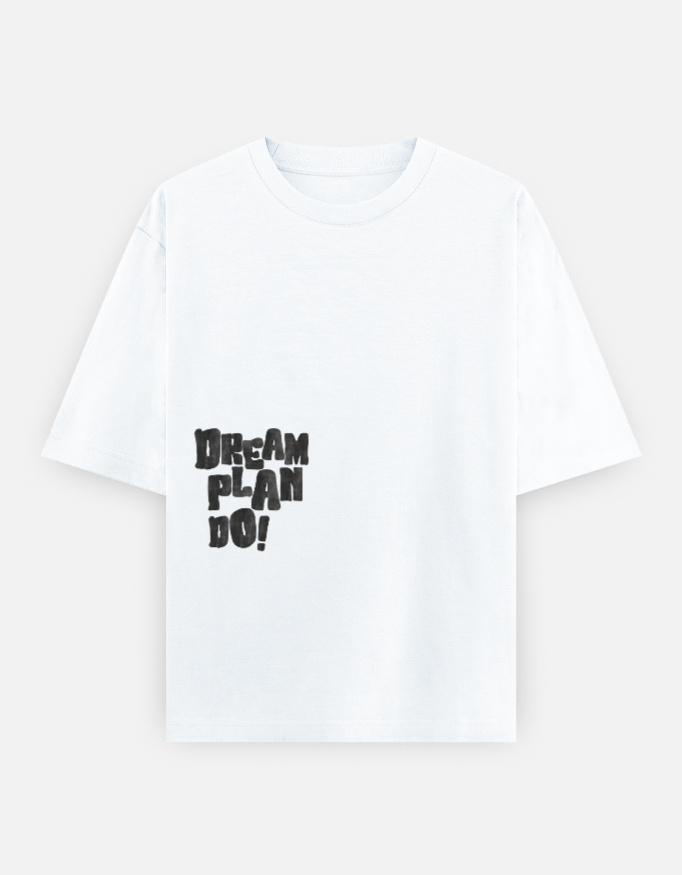 Dream Plan Print Oversized Classic T-Shirt - Image 16