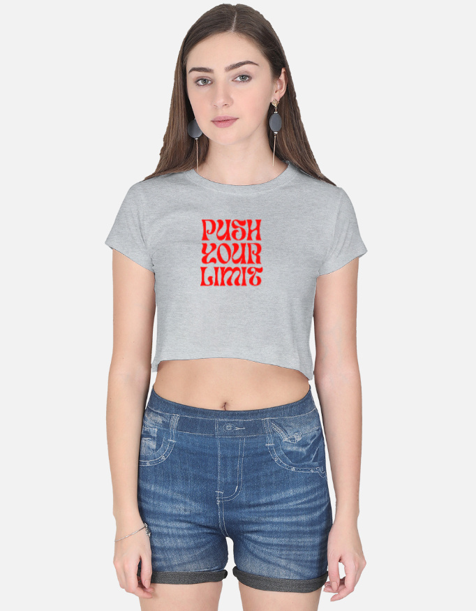 Push Your Limits Print Crop Top - Image 6