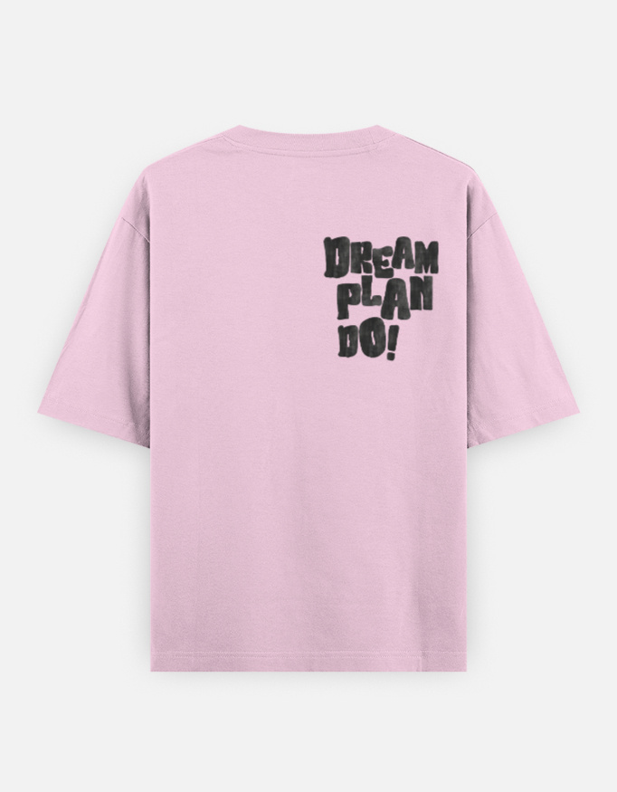 Dream Plan Print Oversized Classic T-Shirt - Image 6