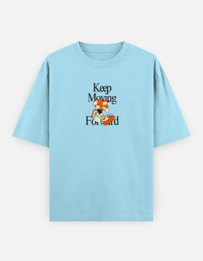 keep Moving Print Oversized Classic T-Shirt - Image 9
