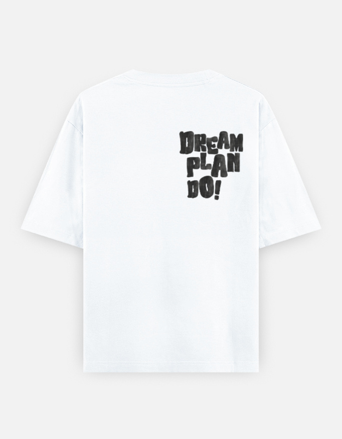 Dream Plan Print Oversized Classic T-Shirt - Image 9