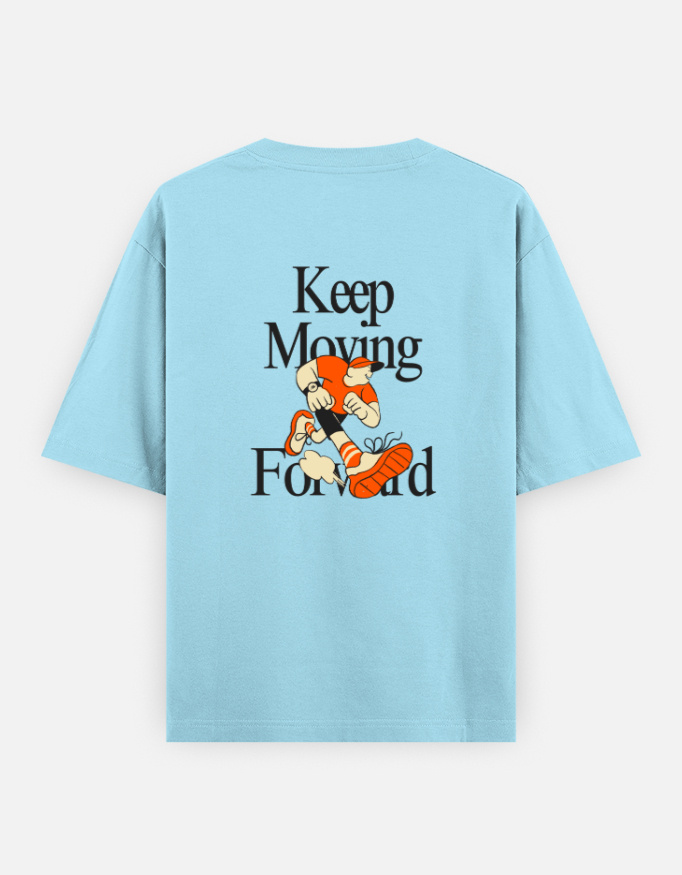 keep Moving Print Oversized Classic T-Shirt - Image 3