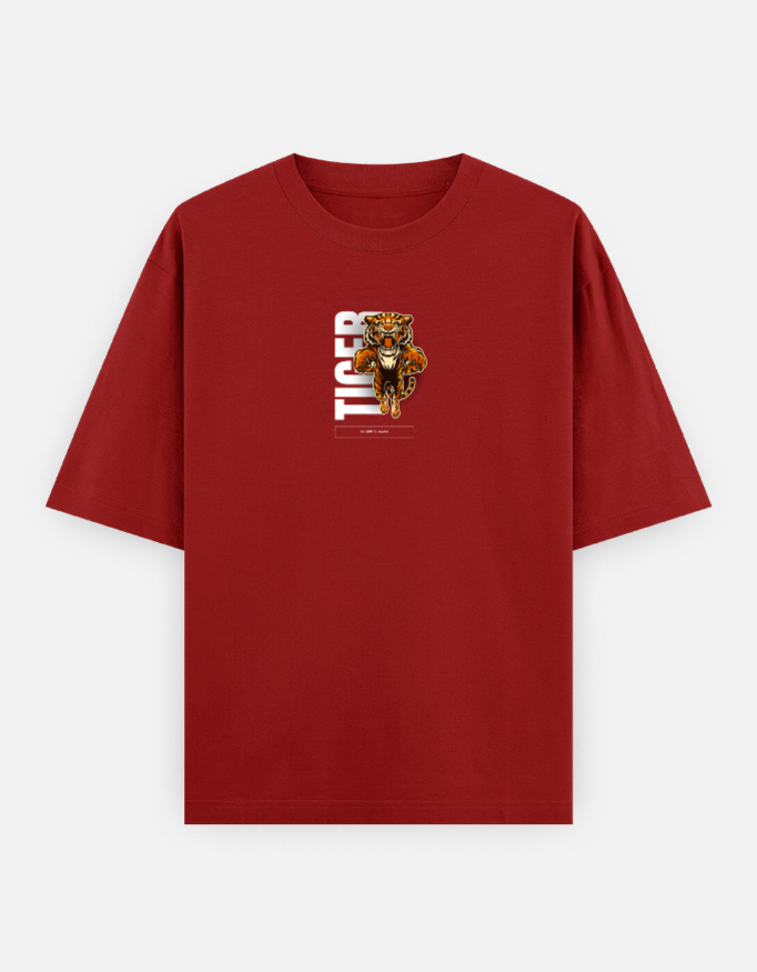 Tiger Print Oversized Classic T-Shirt