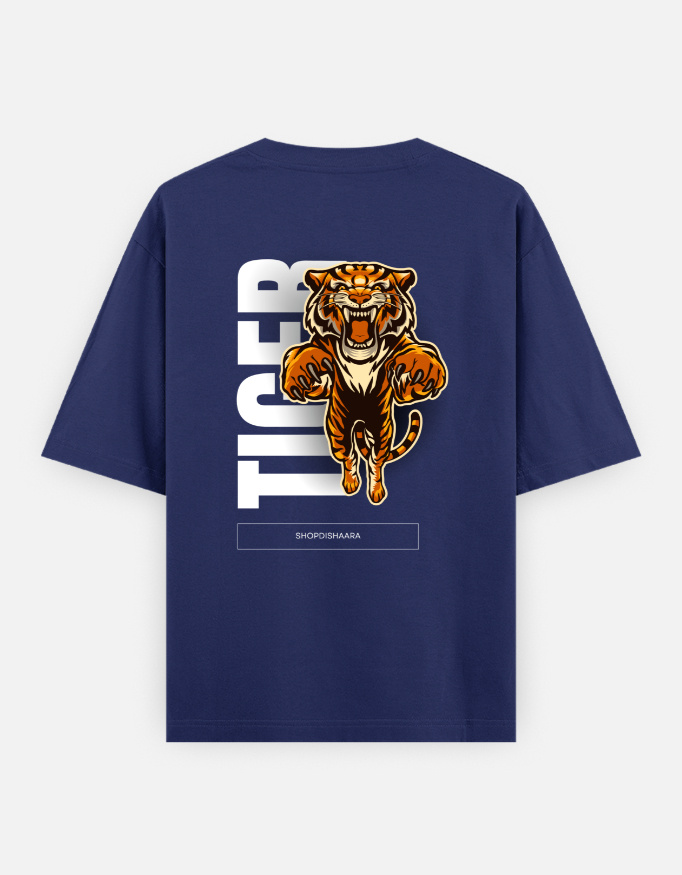 Tiger Print Oversized Classic T-Shirt - Image 9