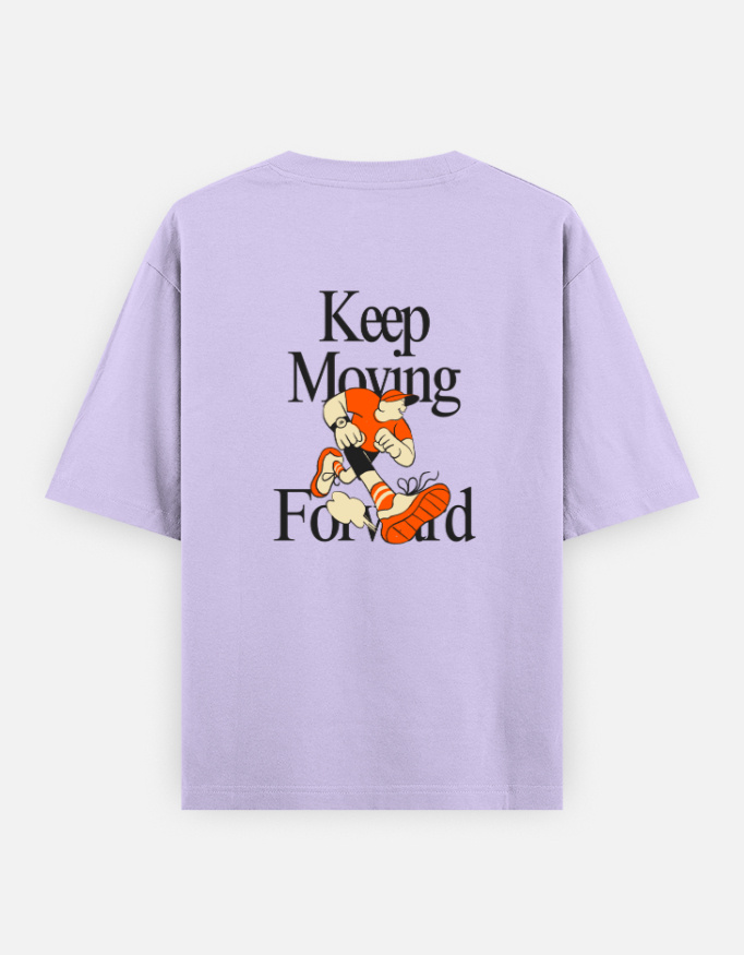keep Moving Print Oversized Classic T-Shirt - Image 5