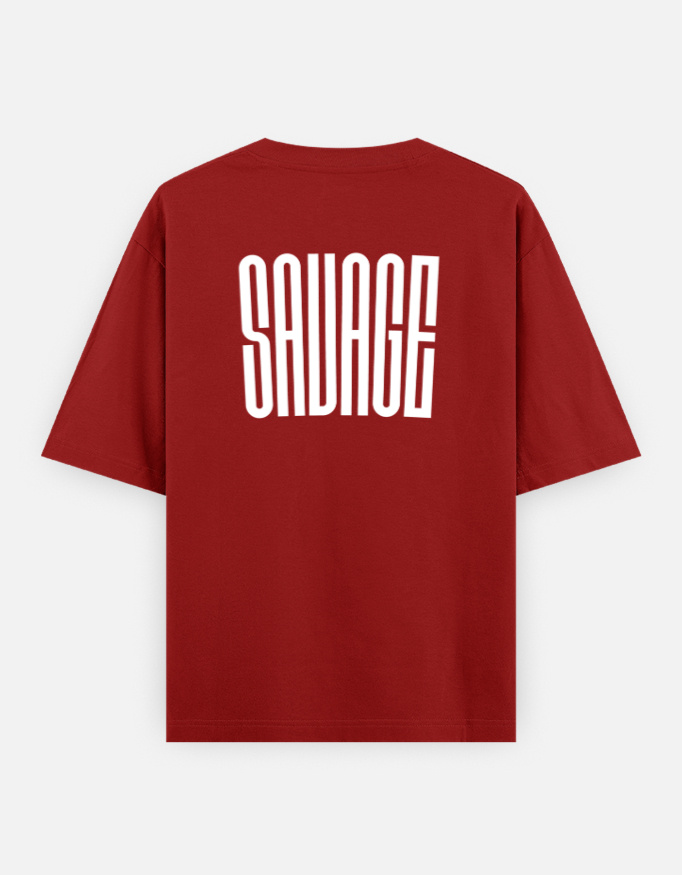 Savage Print Oversized Classic T-Shirt - Image 15