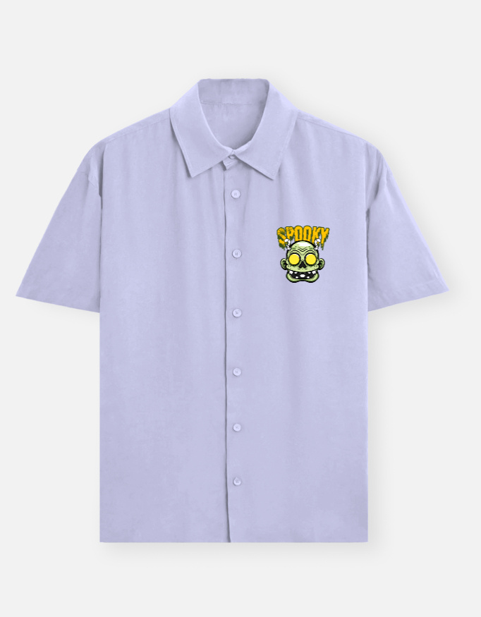Spooky Print Oversized Shirt - Image 7