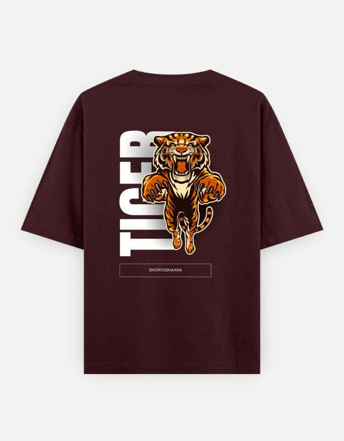 Tiger Print Oversized Classic T-Shirt - Image 11
