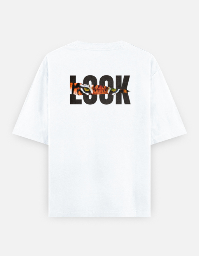 Look Print Oversized Classic T-Shirt - Image 2
